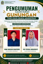 Dua Calon Dukuh Gunungan Lolos Seleksi Administrasi